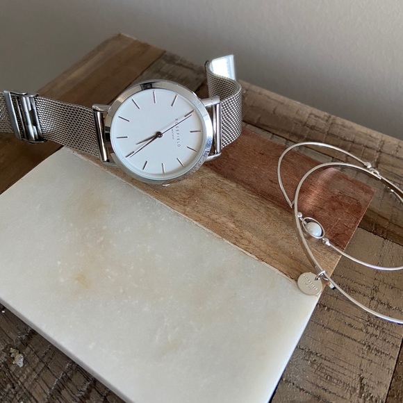 Rosefield Silver Mesh Watch Set GORGEOUS - Picture 5 of 8